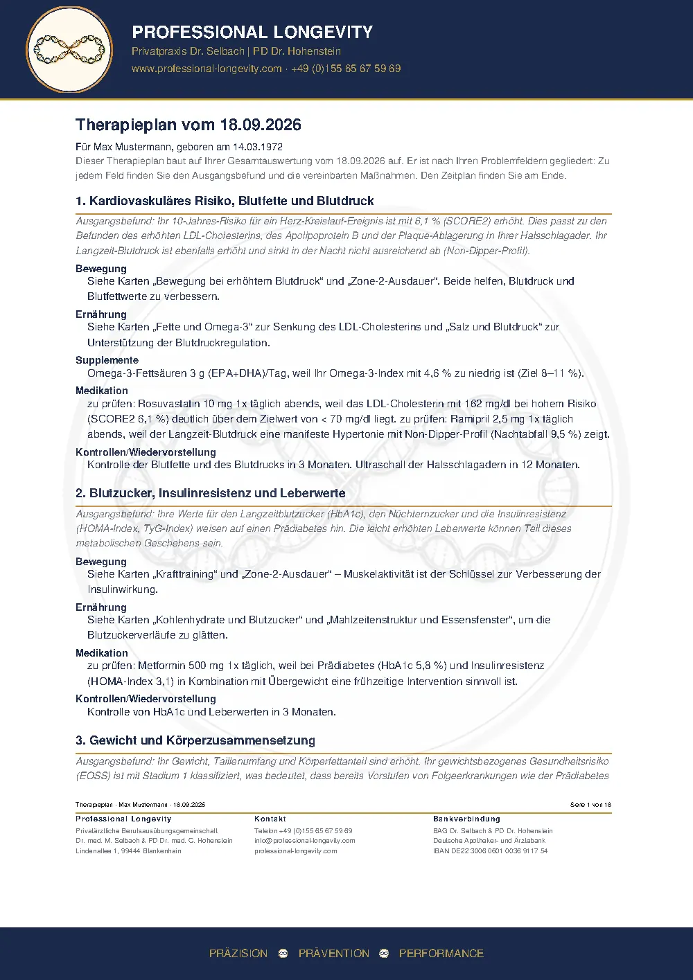 Therapieplan Modul III — Übersicht